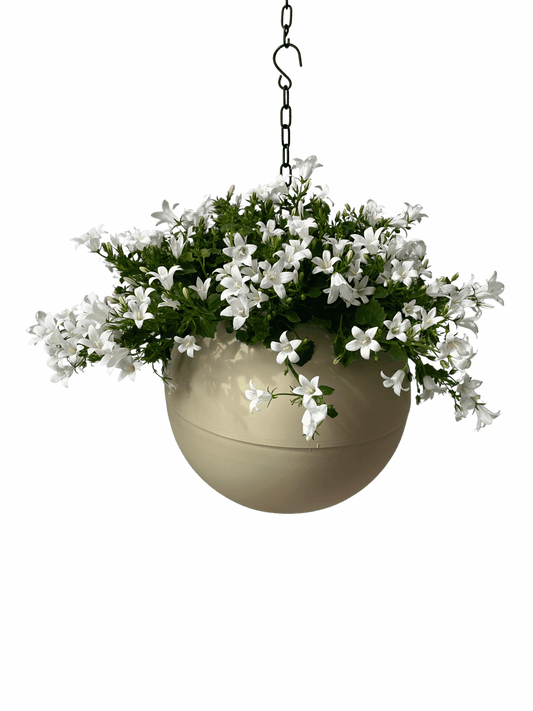 Elegante Globee Sand plantenpot in warme zandkleur voor interieurdecoratie