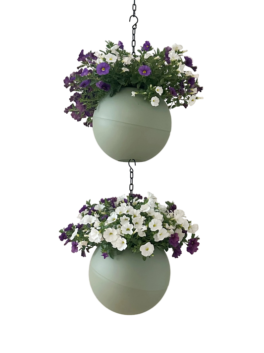 Gladde olijfgroene Globee Olive plantenpot voor stijlvolle interieurdecoratie