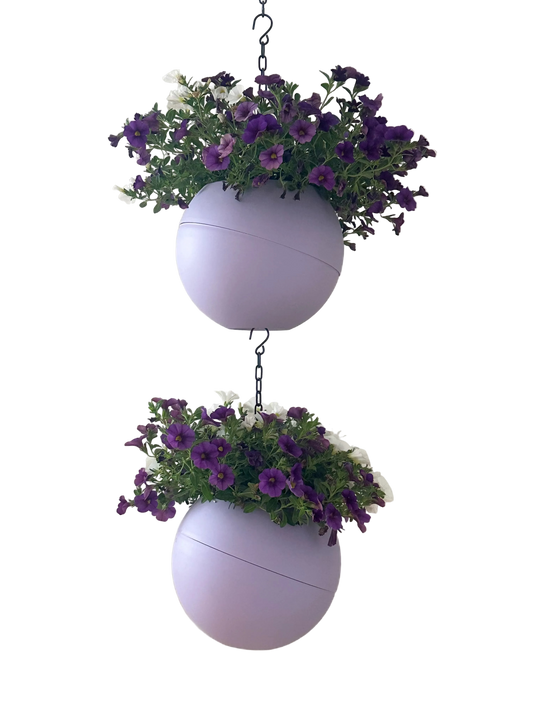 Zachte lila Globee Lilac plantenpot voor stijlvolle en speelse interieurdecoratie