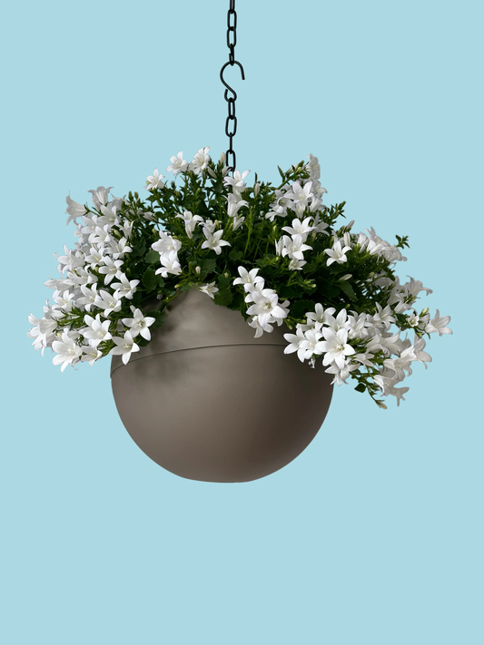 moderne Globee Taupe plantenpot in matte taupekleur voor strak en sfeervol interieur