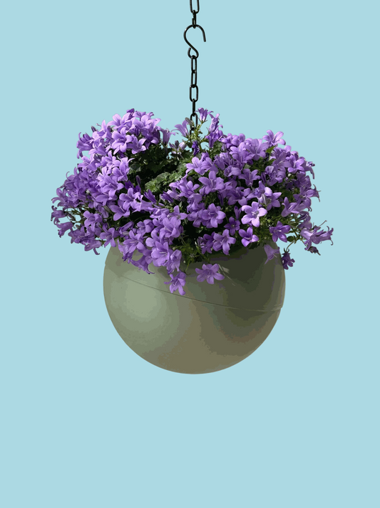 Gladde olijfgroene Globee Olive plantenpot voor interieurdecoratie