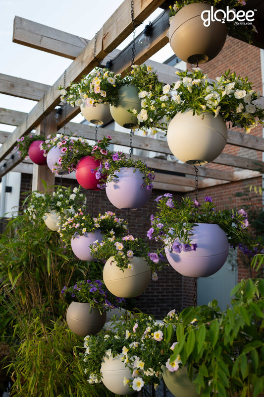 Globee Antraciet matplant moderne antracietkleurige plantenpot voor strak interieur