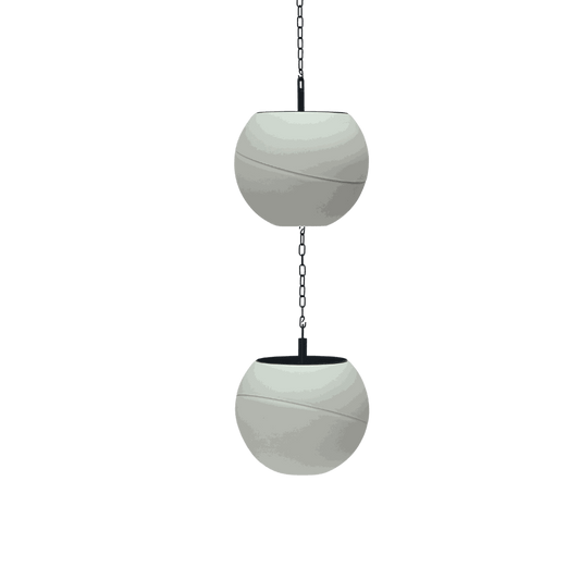 Globee White modern white plant pot enhancing minimalist interior decor