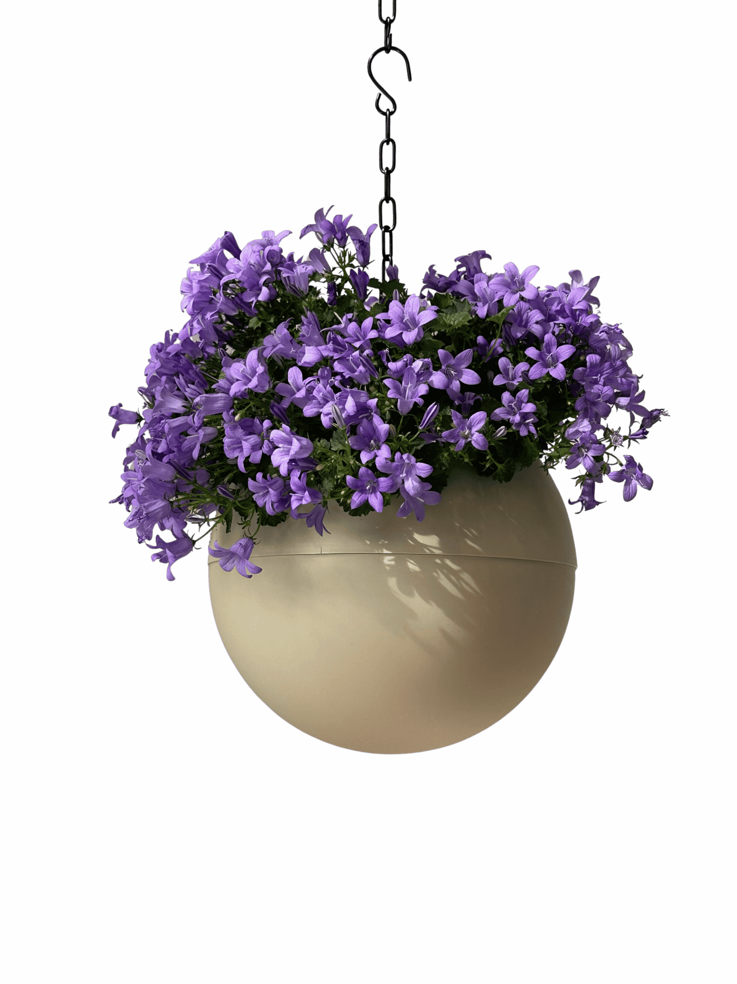 Gladde zandkleurige Globee Sand plantenpot met modern design voor interieurdecoratie