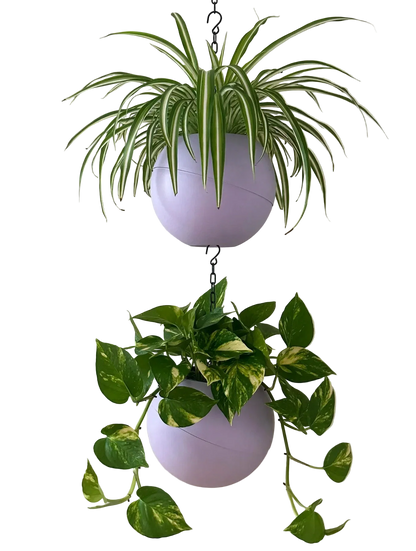 Globee Lilac plantenpot met zachte lila kleur voor stijlvolle interieurdecoratie