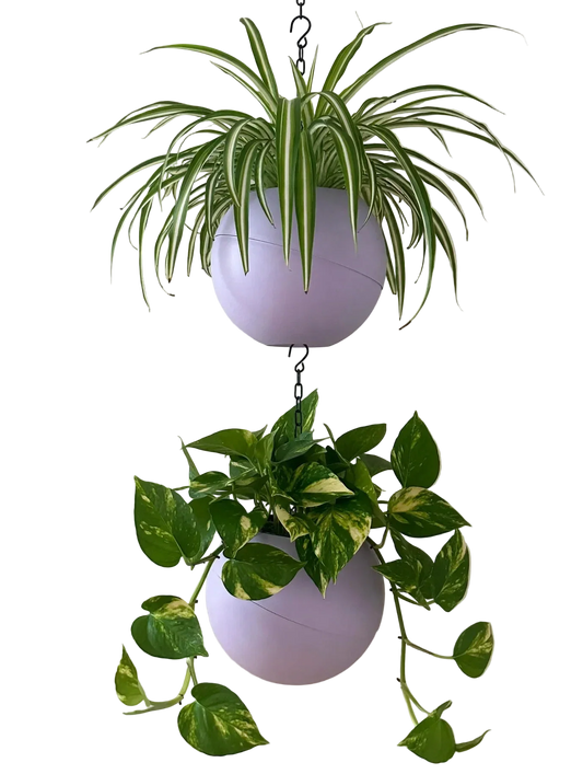 Globee Lilac plantenpot met zachte lila kleur voor stijlvolle interieurdecoratie