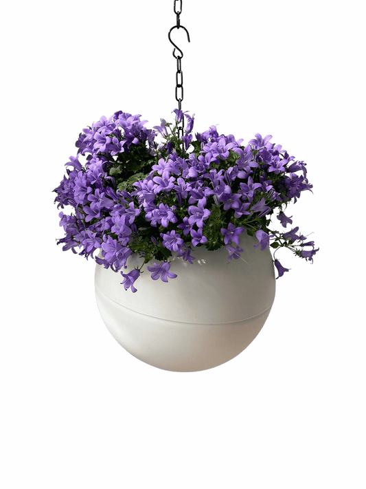 Globee White moderne witte plantenpot voor minimalistisch interieur en planten decoratie