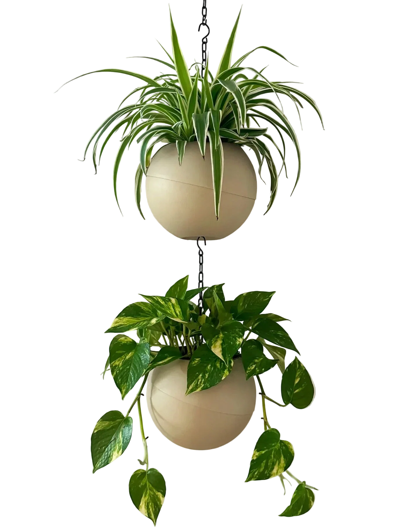 Moderne zandkleurige Globee Sand plantenpot met warme natuurlijke uitstraling
