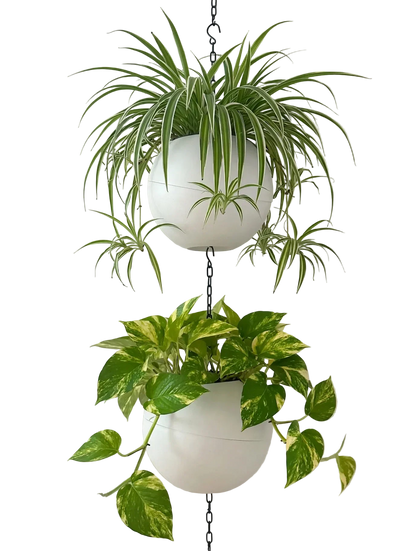 Strakke witte Globee White plantenpot voor modern en minimalistisch interieur