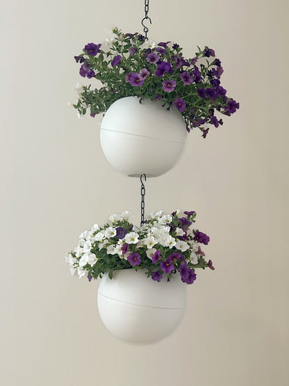 Strakke witte Globee White plantenpot voor modern en minimalistisch interieur