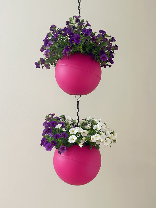 Levendige roze Globee Pink plantenpot voor een trendy en vrolijk interieuraccent