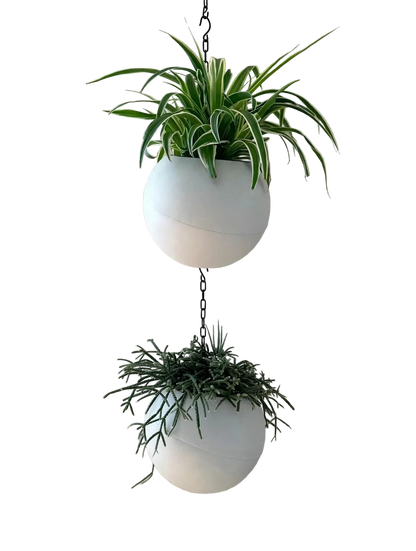 Strakke witte Globee White plantenpot voor een modern en minimalistisch interieur