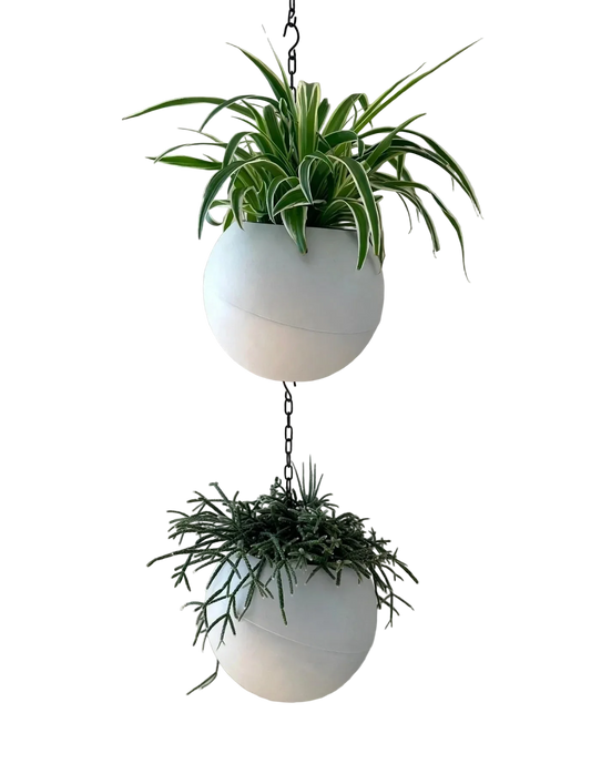 Strakke witte Globee White plantenpot voor een modern en minimalistisch interieur