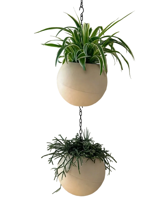 Globee Sand plantenpot in warme zandkleur voor huisdecoratie