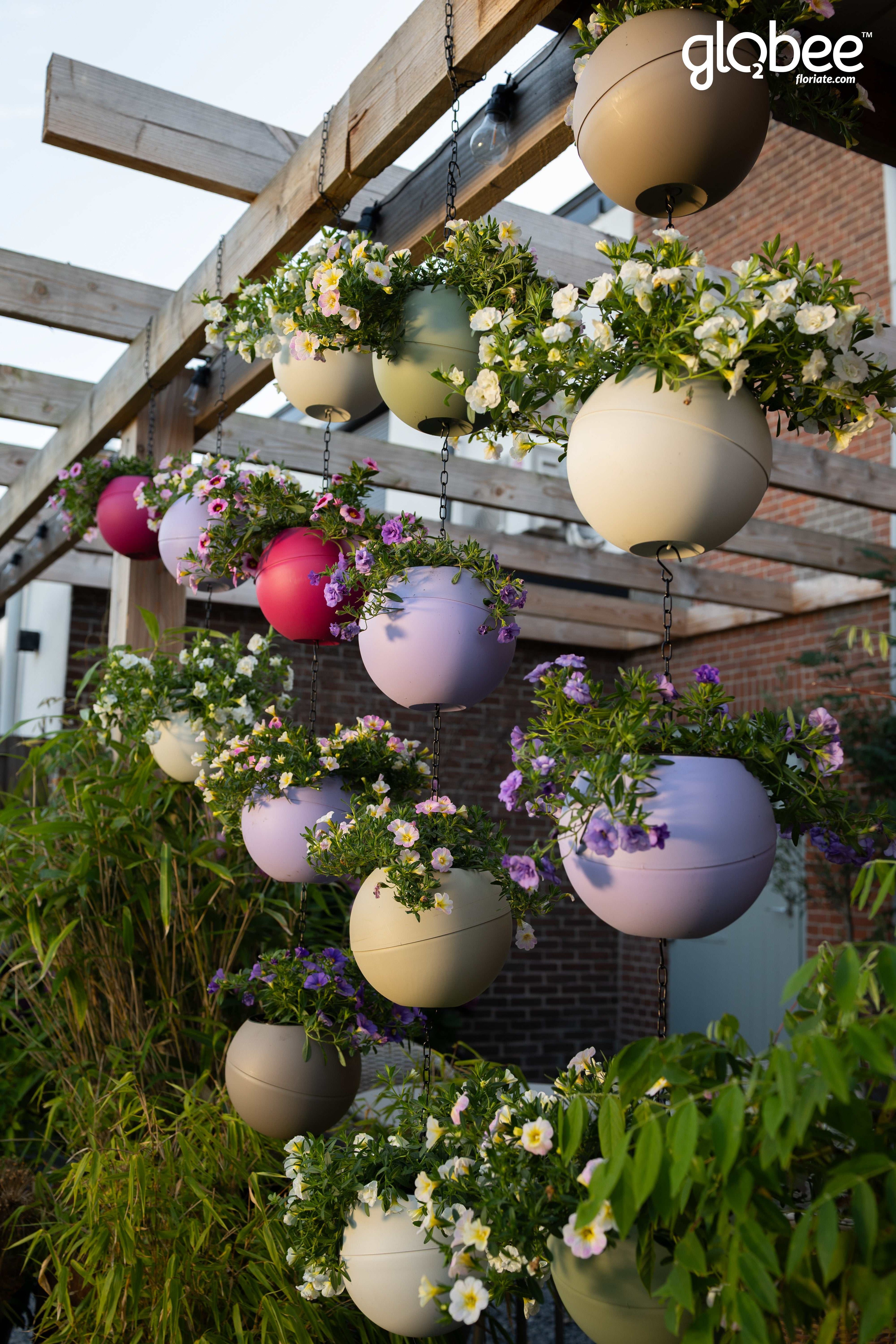 Globee White moderne witte plantenpot strak en stijlvol design